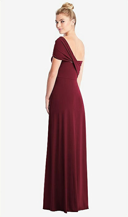 Loop Convertible Maxi Bridesmaid Dress In Cabernet | The