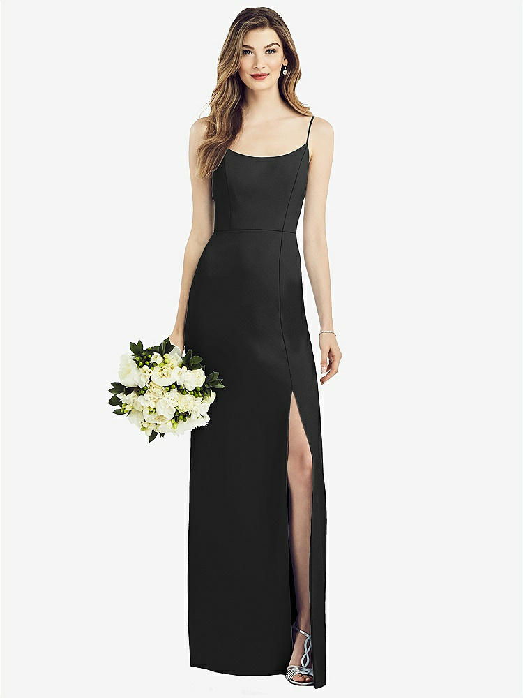 Bustier Crepe Midi Bridesmaid Dress With Adjustable Bow
