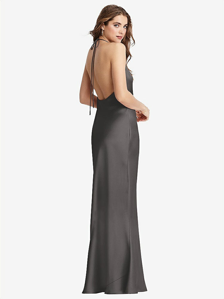 Cowl-neck Convertible Velvet Midi Slip Bridesmaid Dress