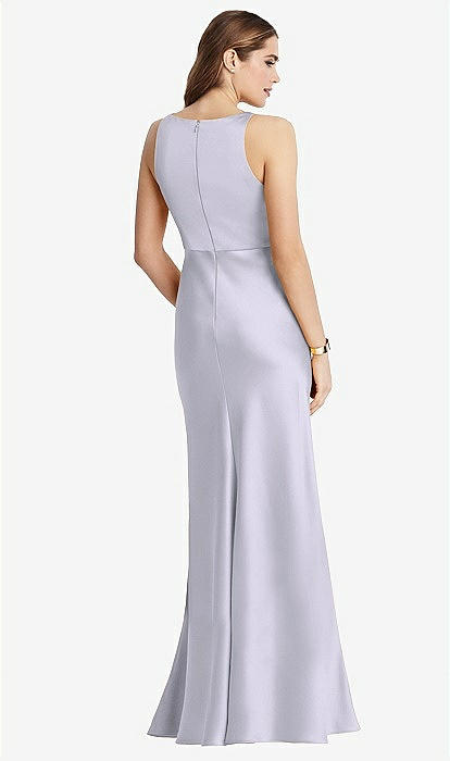 Cowl-neck Maxi Tank Bridesmaid Dress - Nova In Silver Dove Cowl-neck Maxi Tank Bridesmaid Dress - Nova In Silver Dove