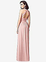 Rear View Thumbnail - Rose Ruched Halter Open-Back Maxi Dress - Jada