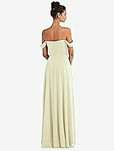 Alt View 2 Thumbnail - Butter Yellow Off-the-Shoulder Draped Neckline Maxi Dress