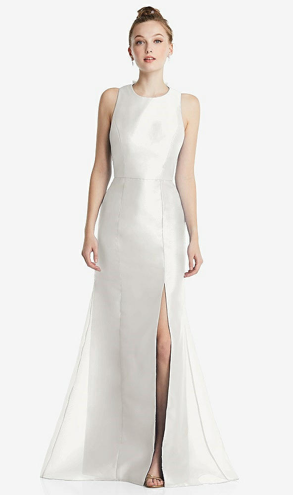 Back View - Starlight Bateau Neck Open-Back Maxi Dress with Bow Detail