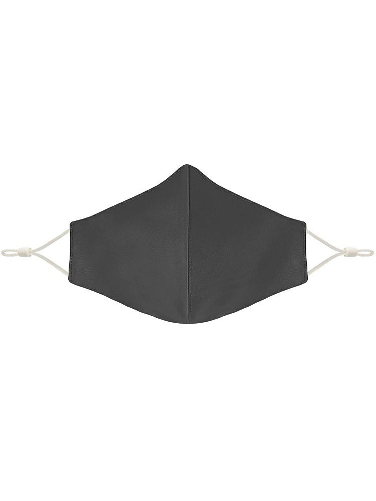 Front View - Pewter Satin Twill Reusable Face Mask