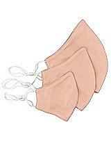 Rear View Thumbnail - Pale Peach Crepe Reusable Face Mask