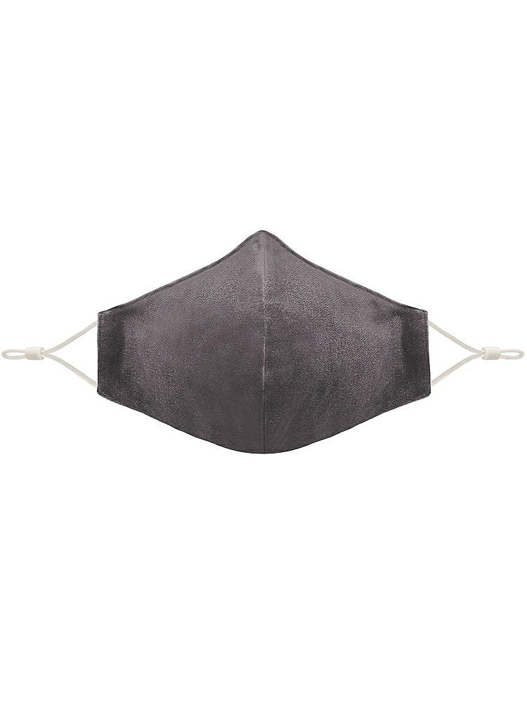 Front View - Caviar Gray Lux Velvet Reusable Face Mask