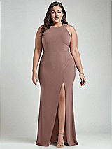 Alt View 1 Thumbnail - Sienna & Mist Cutout Open-Back Halter Maxi Dress with Scarf Tie
