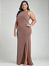 Alt View 2 Thumbnail - Sienna & Mist Cutout Open-Back Halter Maxi Dress with Scarf Tie
