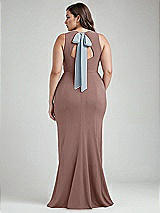 Alt View 3 Thumbnail - Sienna & Mist Cutout Open-Back Halter Maxi Dress with Scarf Tie