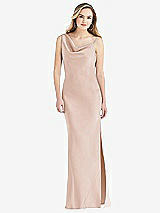Front View Thumbnail - Cameo Asymmetrical One-Shoulder Cowl Maxi Slip Dress