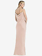 Rear View Thumbnail - Cameo Asymmetrical One-Shoulder Cowl Maxi Slip Dress