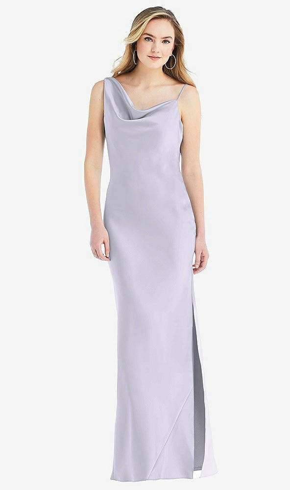 Front View - Silver Dove Asymmetrical One-Shoulder Cowl Maxi Slip Dress