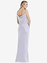 Rear View Thumbnail - Silver Dove Asymmetrical One-Shoulder Cowl Maxi Slip Dress