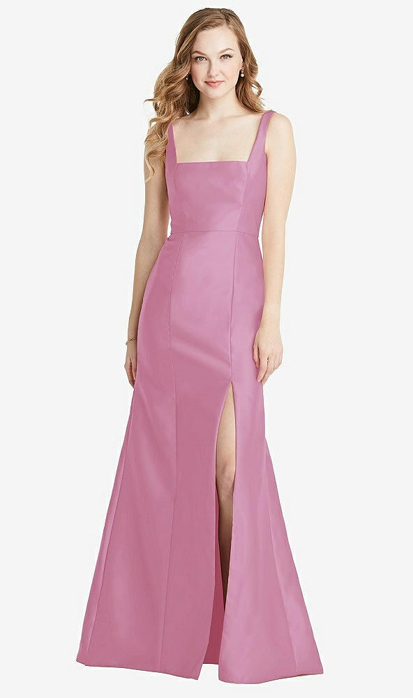 Front View - Powder Pink Bella Bridesmaids Dress BB135