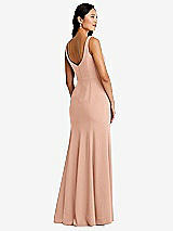 Rear View Thumbnail - Pale Peach Bella Bridesmaids Dress BB136