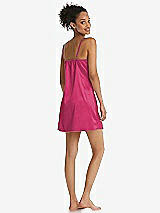 Rear View Thumbnail - Shocking Mini Stretch Satin Slip with Adjustable Straps - Kyle