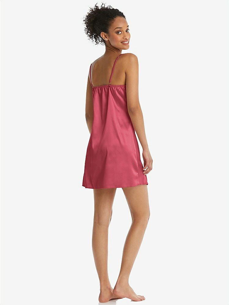 Back View - Nectar Mini Stretch Satin Slip with Adjustable Straps - Kyle
