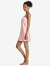 Side View Thumbnail - Rose Mini Stretch Satin Slip with Adjustable Straps - Kyle