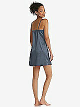 Rear View Thumbnail - Silverstone Mini Stretch Satin Slip with Adjustable Straps - Kyle