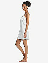 Side View Thumbnail - Sterling Mini Stretch Satin Slip with Adjustable Straps - Kyle