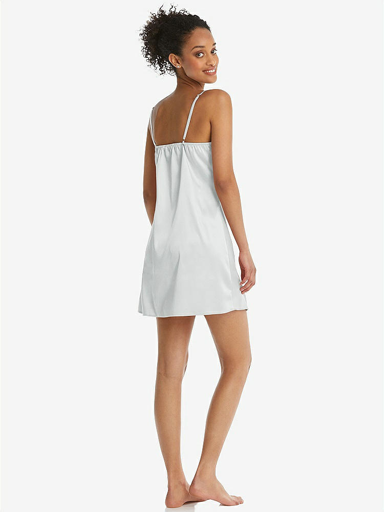 Back View - Sterling Mini Stretch Satin Slip with Adjustable Straps - Kyle