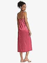 Rear View Thumbnail - Nectar  Midi Stretch Satin Slip with Adjustable Straps - Asley