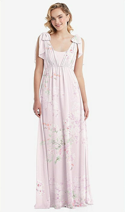 【あすつく】 Shirred Waist Empire Skirt Maxi Tie Sash Convertible ジャケット・アウター