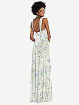 Rear View Thumbnail - Bleu Garden Contoured Wide Strap Sweetheart Maxi Dress