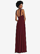 Rear View Thumbnail - Cabernet Contoured Wide Strap Sweetheart Maxi Dress