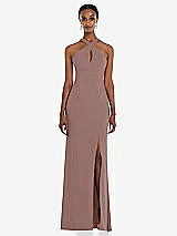 Front View Thumbnail - Sienna Criss Cross Halter Princess Line Trumpet Gown