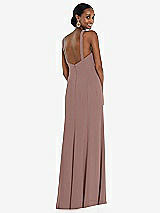 Rear View Thumbnail - Sienna Criss Cross Halter Princess Line Trumpet Gown