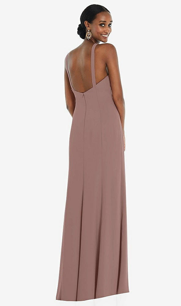 Back View - Sienna Criss Cross Halter Princess Line Trumpet Gown