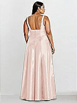 Alt View 2 Thumbnail - Blush Sleeveless Square-Neck Princess Line Gown with Pockets
