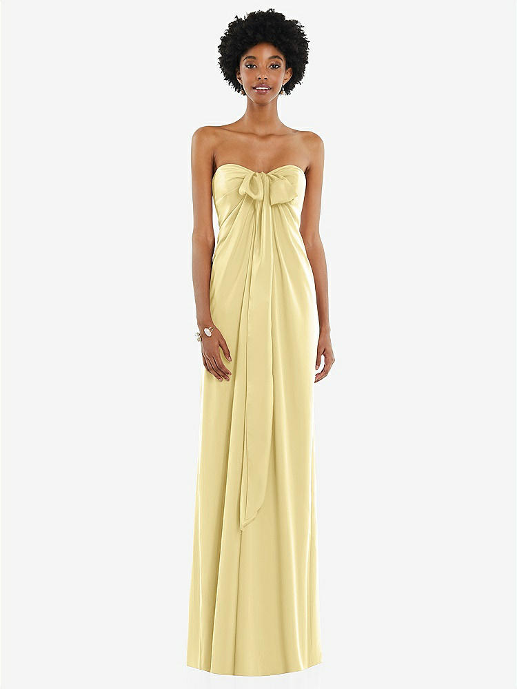 Draped One-shoulder Flutter Sleeve Maxi Bridesmaid Dress