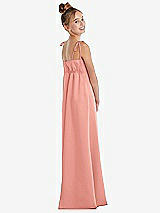 Rear View Thumbnail - Rose Tie Shoulder Empire Waist Junior Bridesmaid Dress