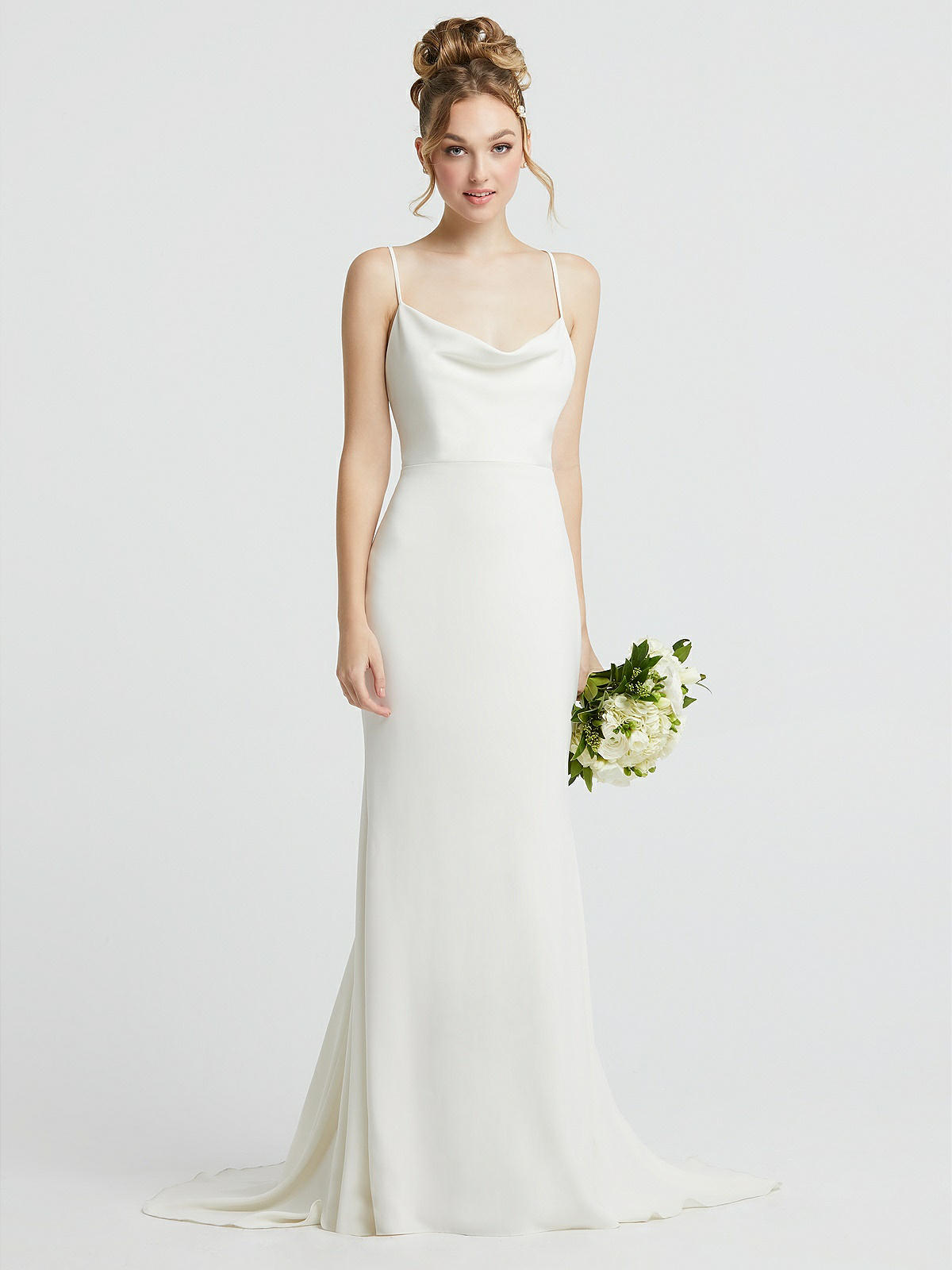 Formal Dress Cowl Neck Silk Wedding Dress Cowl-neck Convertible