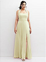Front View Thumbnail - Butter Yellow Chiffon Convertible Maxi Dress with Multi-Way Tie Straps
