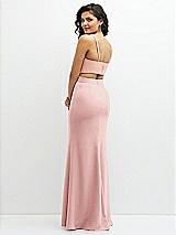 Alt View 2 Thumbnail - Pale Peach Crepe Mix-and-Match Midriff Corset Top