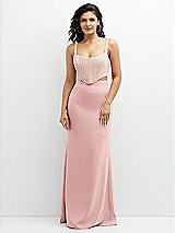 Alt View 1 Thumbnail - Cameo Crepe Mix-and-Match Midriff Corset Top