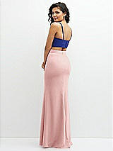 Alt View 2 Thumbnail - Cobalt Blue Crepe Mix-and-Match Midriff Corset Top