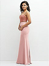 Side View Thumbnail - Desert Rose Crepe Mix-and-Match Midriff Corset Top