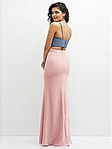 Alt View 2 Thumbnail - Larkspur Blue Crepe Mix-and-Match Midriff Corset Top