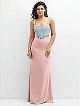 Alt View 1 Thumbnail - Mist Crepe Mix-and-Match Midriff Corset Top