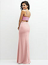 Alt View 2 Thumbnail - Powder Pink Crepe Mix-and-Match Midriff Corset Top