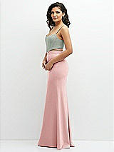 Side View Thumbnail - Willow Green Crepe Mix-and-Match Midriff Corset Top