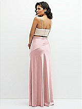 Alt View 2 Thumbnail - Oat Satin Mix-and-Match Draped Midriff Top