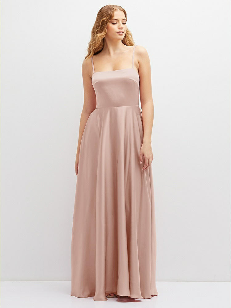 Halter Cross-strap Gathered Tie-back Cutout Maxi Bridesmaid