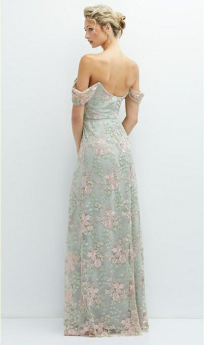 Tulle Floral Rose Bridesmaid Dresses Neutral Dessy Bridesmaid Dresses