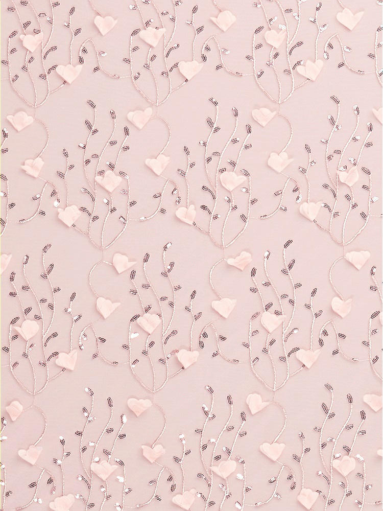 Front View - Rose Trellis 3D Sequin Embroidery Fabric by the Yard