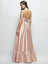 Rear View Thumbnail - Toasted Sugar Strapless Cat-Eye Boned Bodice Maxi Dress with Ruffle Hem